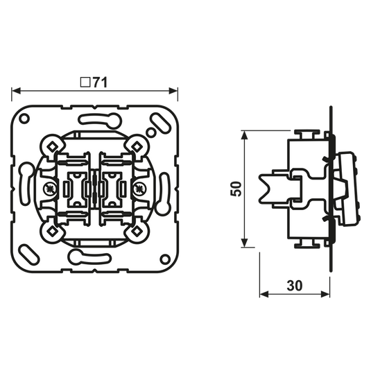 Interruptor de Persianas Unipolar 10 AX 250 V JUNG