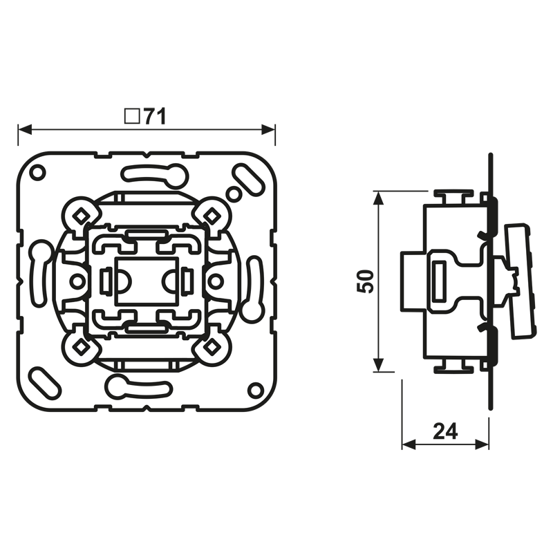 Carregue imagem no visualizador da galeriaInterruptor Comutador 10 AX 250 V~ sem garras JUNG
