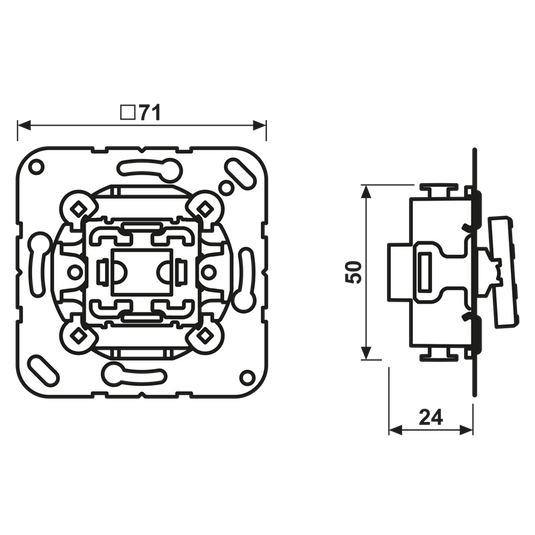 Interruptor Comutador 10 AX 250 V~ sem garras JUNG
