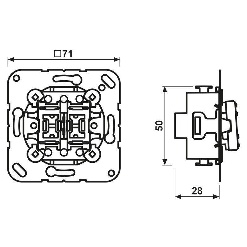 Cargue la imagen en el visor de la galería, Interruptor duplo comutador duplo 10 AX 250 V~ JUNG
