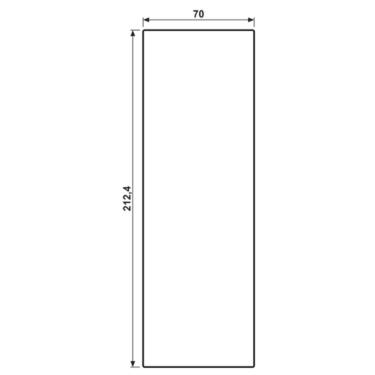 Tecla de Grande Superfície Simples Aço Lacado Branco LS JUNG