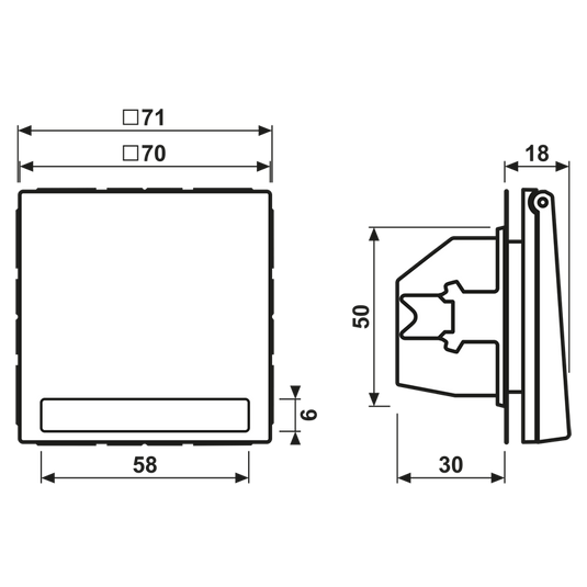 Tomada SCHUKO® 16 A 250 V com Tampa Basculante e Campo de Inscrição LS1520BFNAKL JUNG