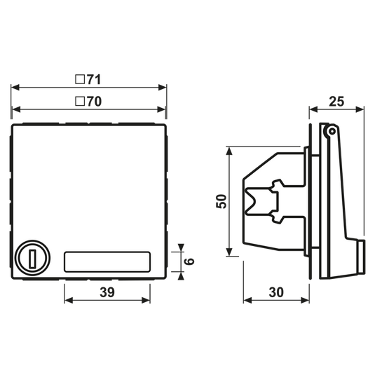 Tomada SCHUKO® 16 A 250 V com Campo de Inscrição Latão Classic LS JUNG