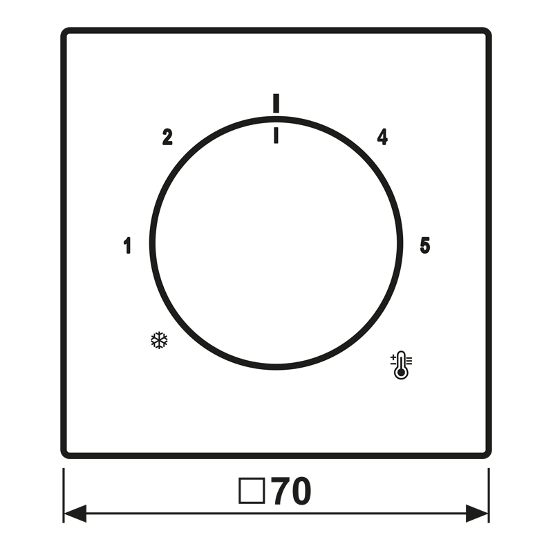 Load image into Gallery viewer, Placa central para termóstato Símbolo de temperatura branco LS JUNG
