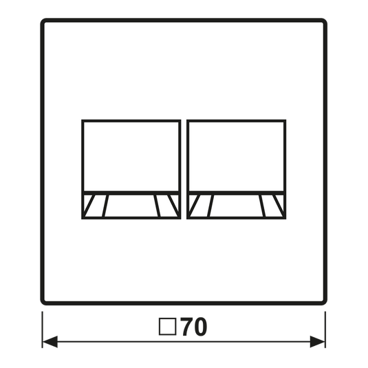 Placa central para conectores RJ 2x LS JUNG