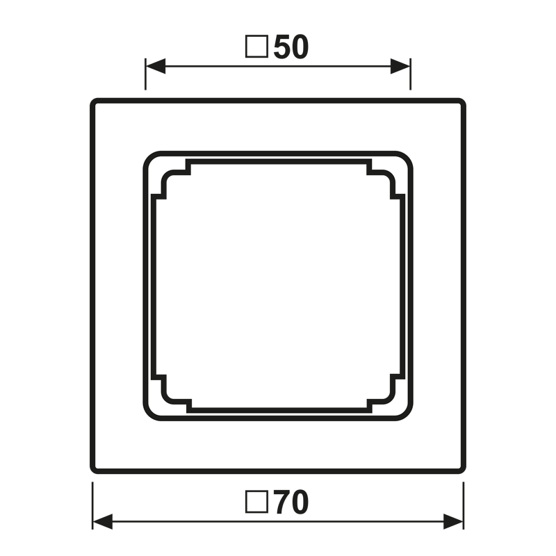 Cargue la imagen en el visor de la galería, Aro intermédio 50 x 50 mm cinzento claro JUNG
