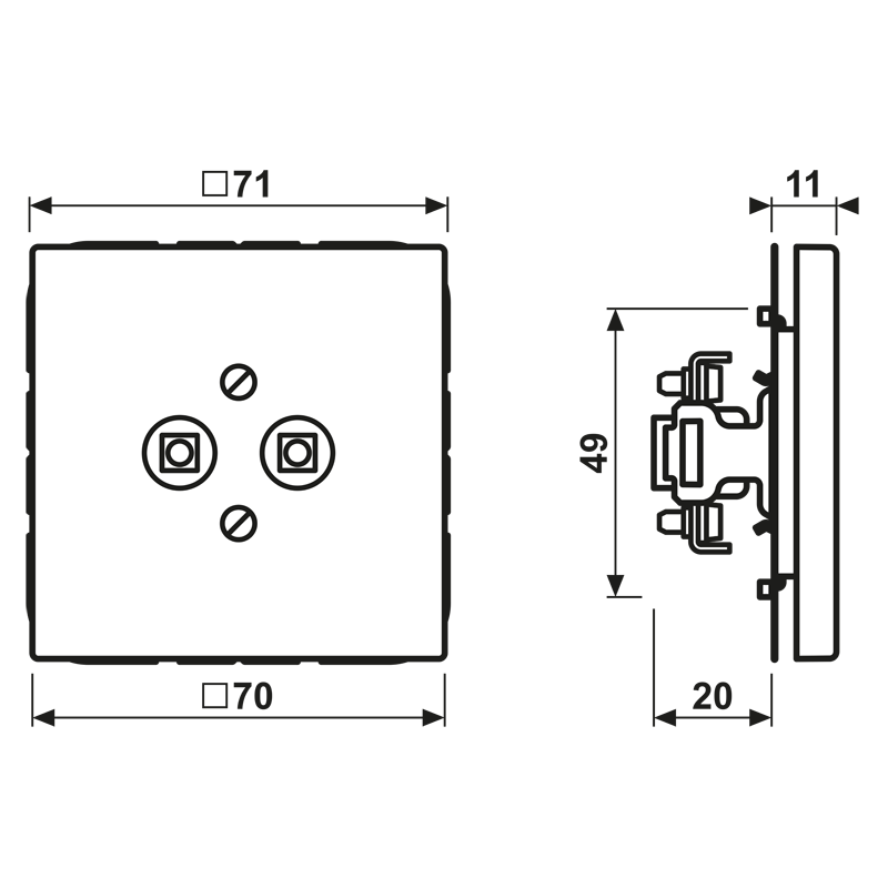 Chargez l'image dans la visionneuse de la galerie, Tomada de Equalização de Potencial em Duroplástico Preto LS JUNG
