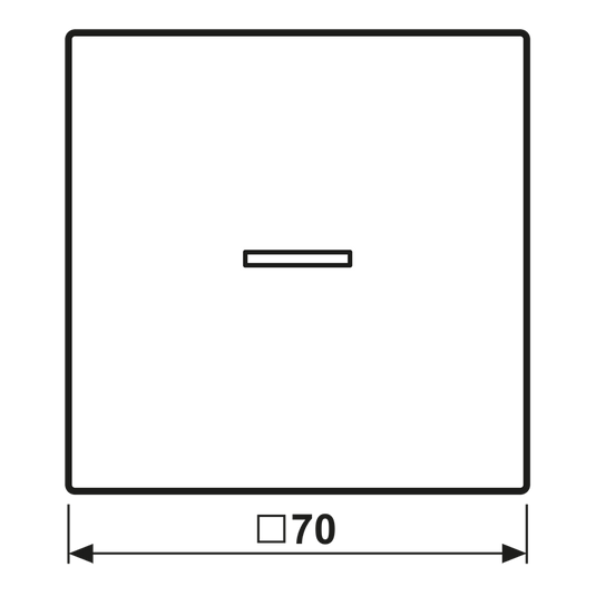 Tecla simples símbolo luz com visor alumínio Série LS JUNG
