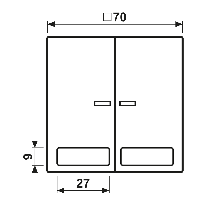 Carregue imagem no visualizador da galeriaTecla Duplo com Visor e Campo de Inscrição Marfim LS JUNG
