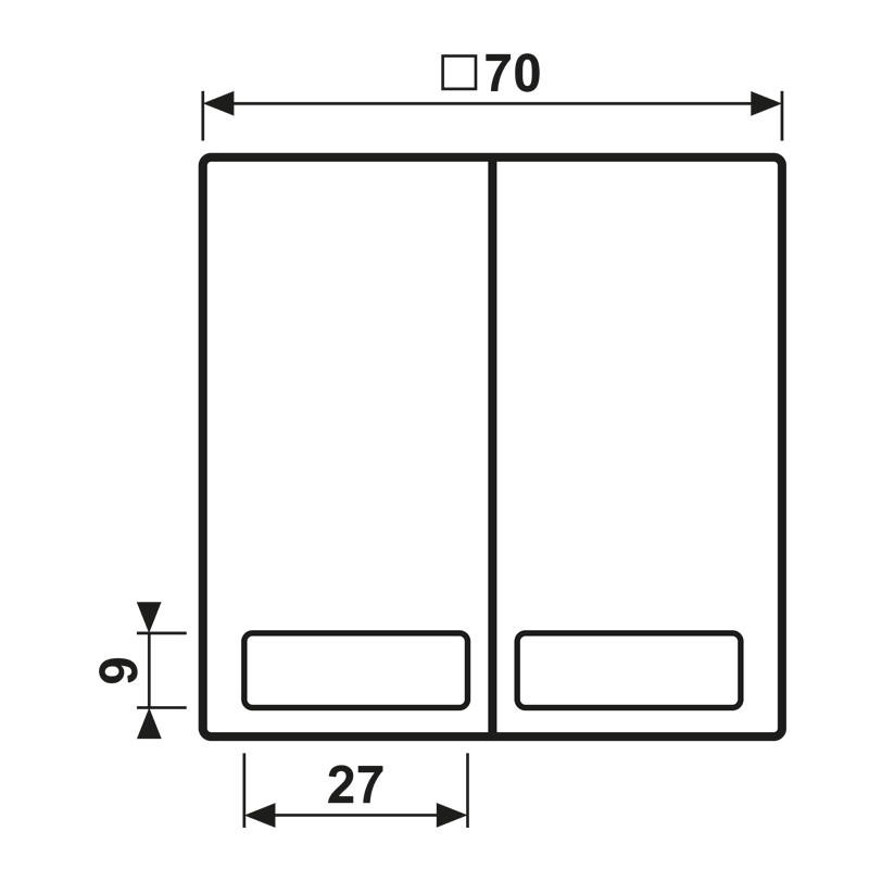 Cargue la imagen en el visor de la galería, Tecla duplo branco em duroplástico Série LS JUNG
