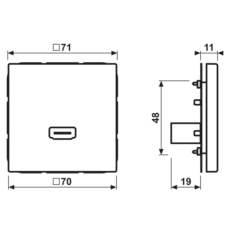 Load image into Gallery viewer, Adaptador HDMI em Termoplástico Cinzento Claro Série LS JUNG
