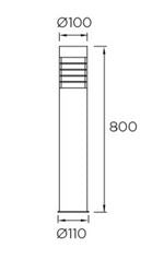 Balizador Priap 80cm  Leds C4 55-9440-CA-M2 