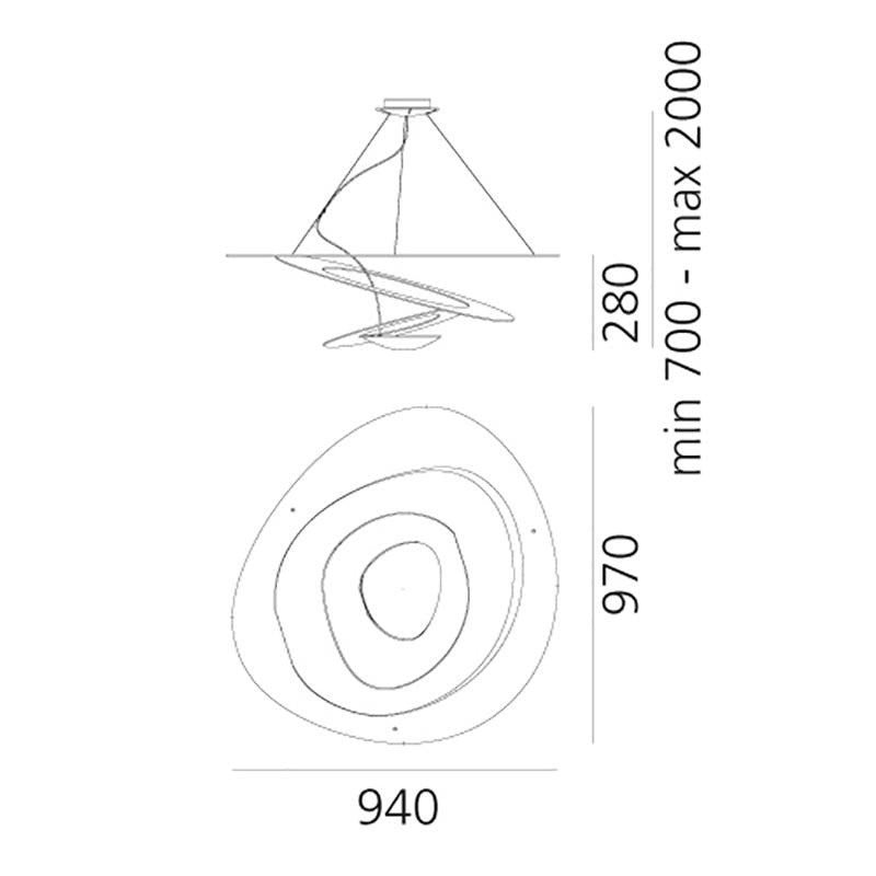 Load image into Gallery viewer, Candeeiro de Tecto Suspenso Artemide Pirce LED 1254110A 
