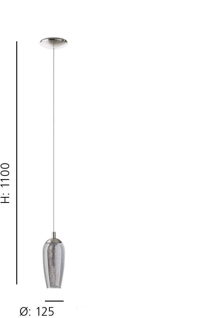 Cargue la imagen en el visor de la galería, Candeeiro de Tecto Suspenso Eglo Farsala 96343 Preto Fumado
