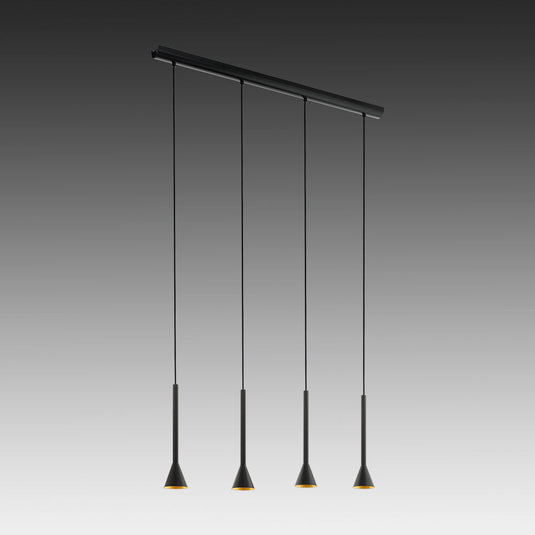 Candeeiro de Tecto Suspenso LED Preto e Ouro CORTADERAS EGLO