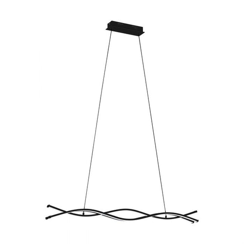 Candeeiro de Tecto Suspenso Eglo Led Lasana 3 Preto 99317 