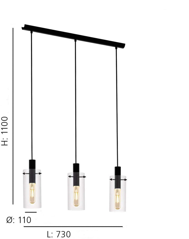 Chargez l'image dans la visionneuse de la galerie, Candeeiro de Tecto Suspenso Montefino EGLO
