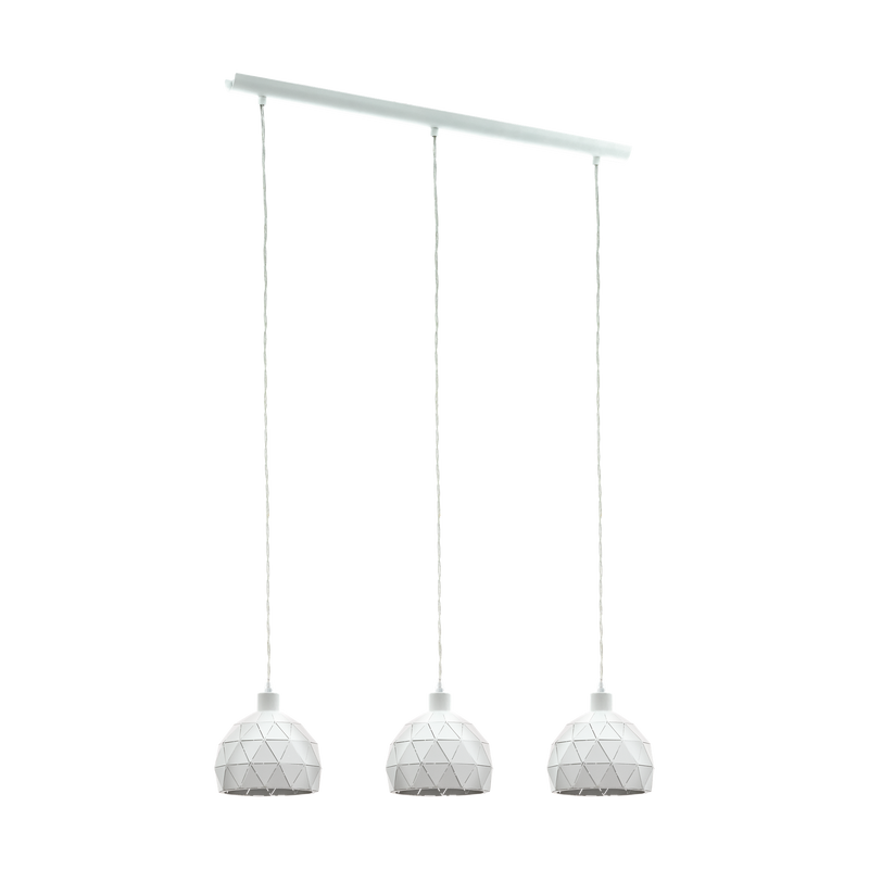 Carregue imagem no visualizador da galeriaCandeeiro de Tecto Suspenso com Design Moderno e Abajures Brancos ROCCAFORTE EGLO
