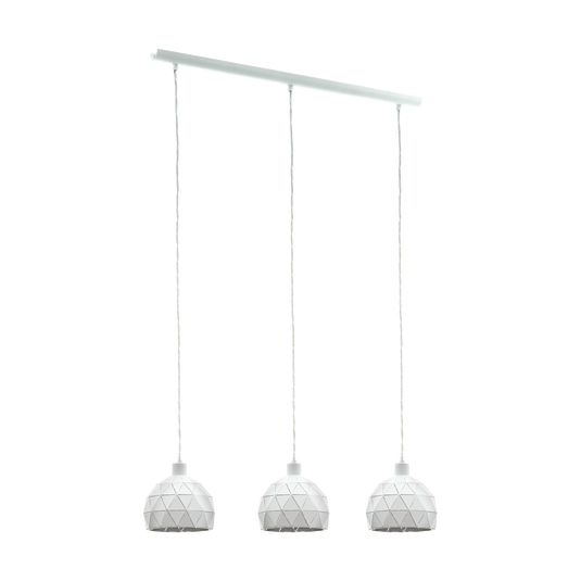 Candeeiro de Tecto Suspenso com Design Moderno e Abajures Brancos ROCCAFORTE EGLO