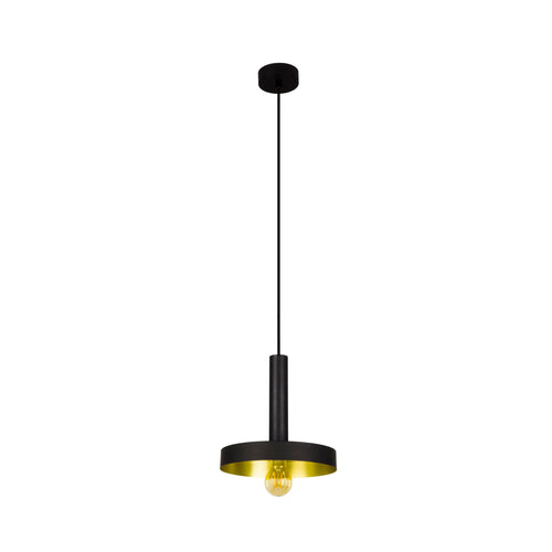 Candeeiro de Tecto Suspenso Whizz Preto Ouro Faro 