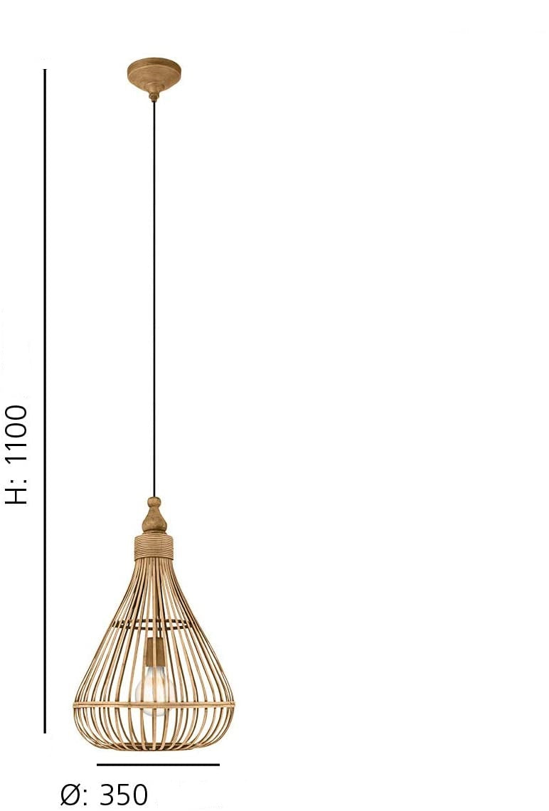 Carregue imagem no visualizador da galeriaCandeeiro de Tecto Suspenso Vintage AMSFIELD EGLO

