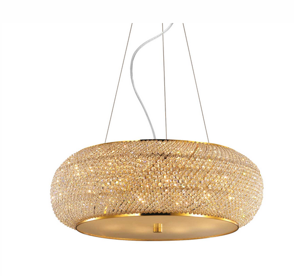 Load image into Gallery viewer, Candeeiro de tecto suspenso Ideal Lux Pasha SP14 Ouro 164984 
