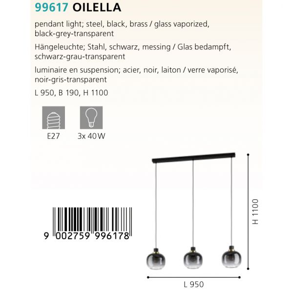 Carregue imagem no visualizador da galeriaCandeeiro de tecto suspenso Oilella 99615 
