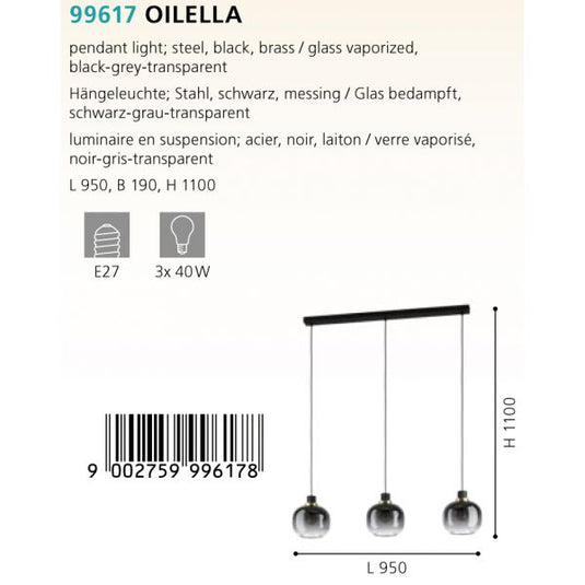 Candeeiro de tecto suspenso Oilella 99615 