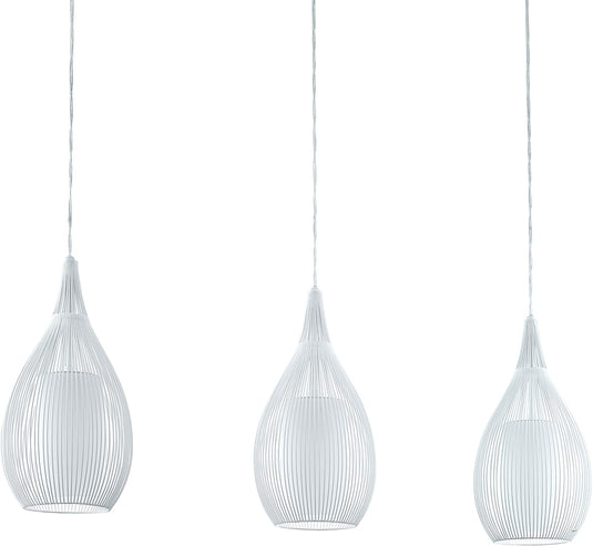 Candeeiro de Tecto Suspenso Branco com Vidro Opalino RAZONI EGLO