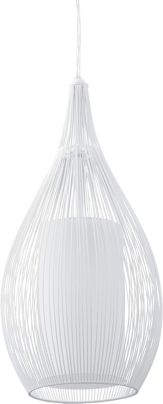 Candeeiro de Tecto Suspenso Branco com Vidro Opalino RAZONI EGLO