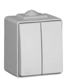 Comutador de lustre estanque 16A 250VAC IP65 cinzento - Efapel 48061CCZ 
