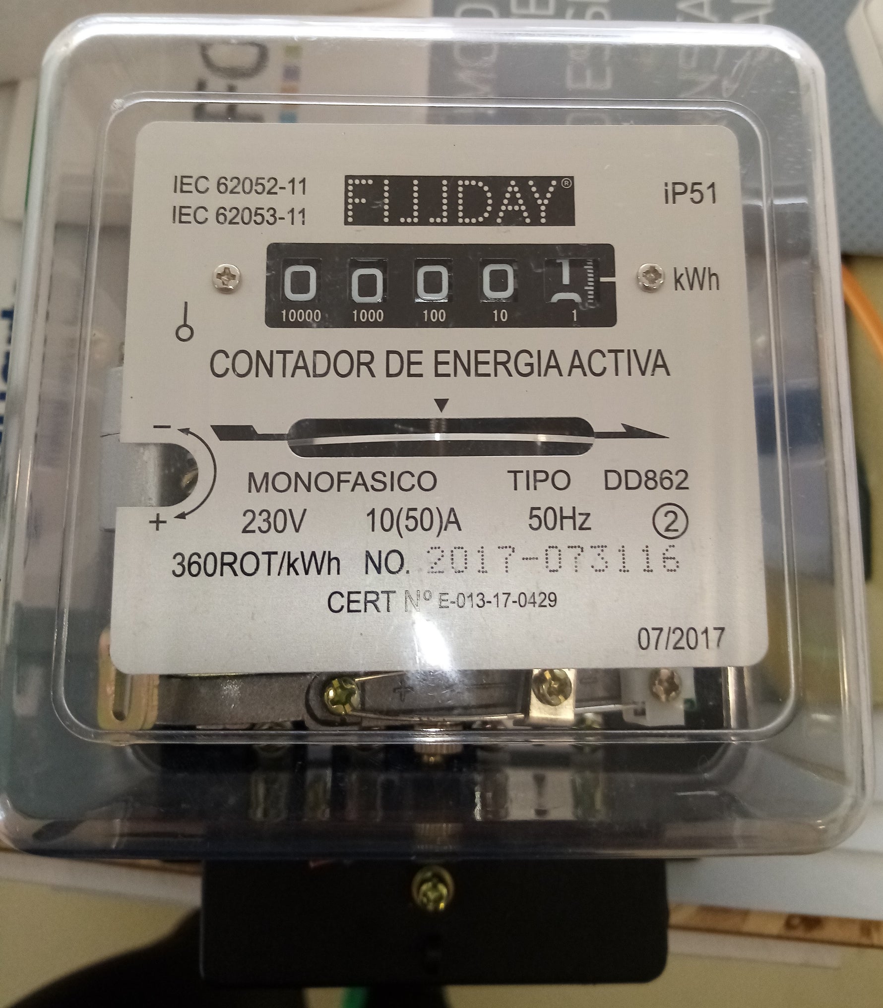 Contador elétrico monofásico analógico 10 (50A) – Electrominor Lda