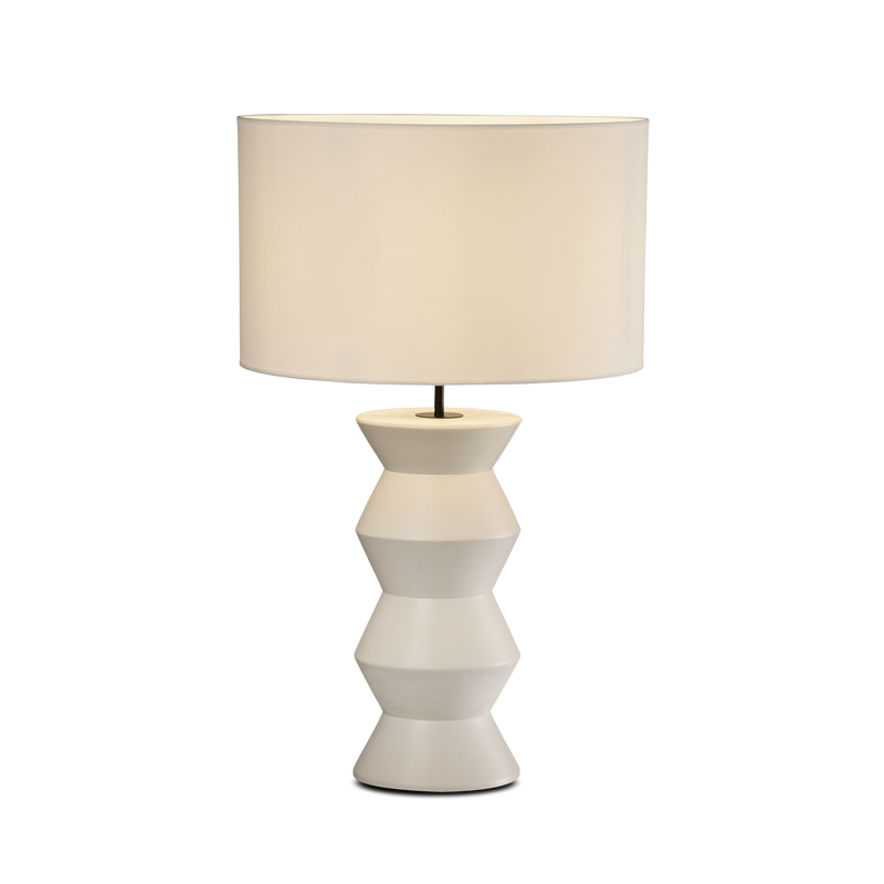 Load image into Gallery viewer, White ceramic table lamp
