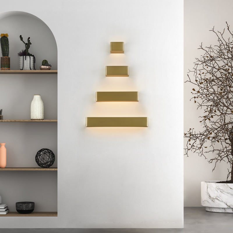 Load image into Gallery viewer, 120mm Gold LED Wall Light
