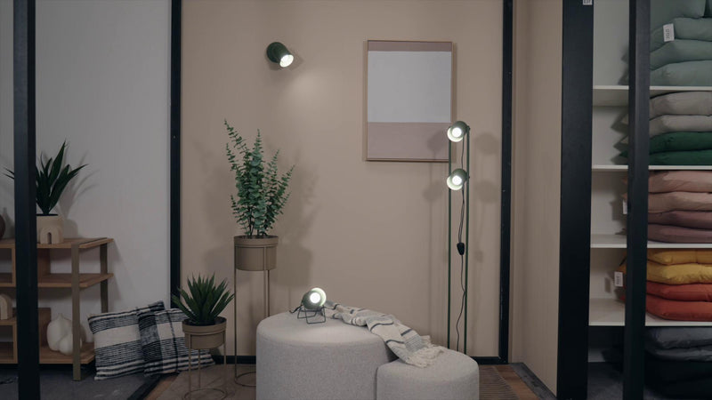 Load image into Gallery viewer, Foco de Teto com Dois Focos E14 Verde Musgo Mate TILSTON EGLO
