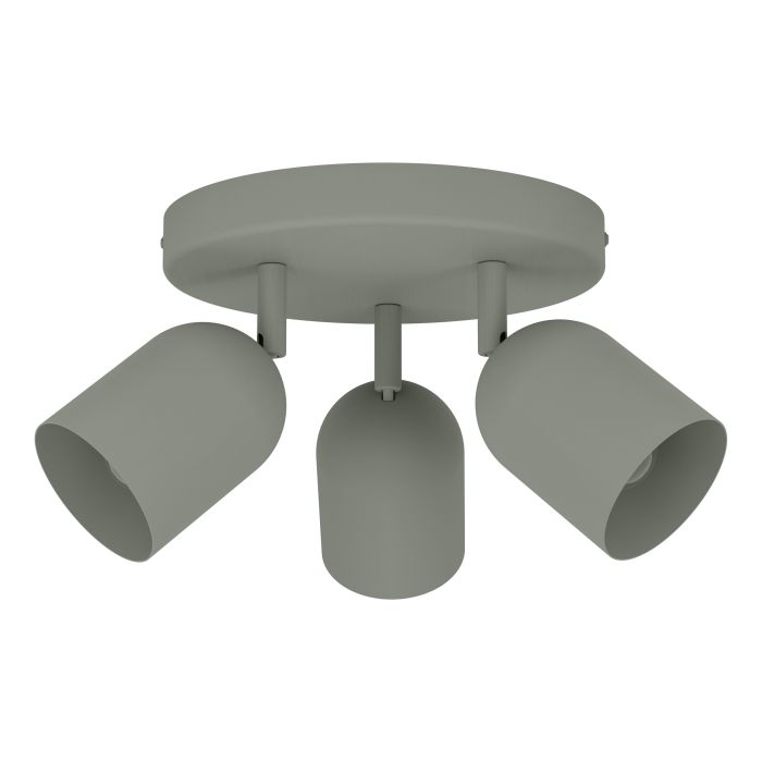 Load image into Gallery viewer, Foco de Teto Verde Lodão Mate com 3 Focos Articulados TILSTON EGLO
