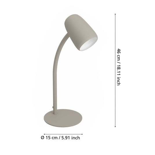 Candeeiro de Mesa com Pescoço Flexível CARLO EGLO