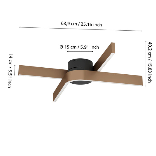 Plafon de teto com iluminação ajustável FOLCINO-Z 901863 - Eglo