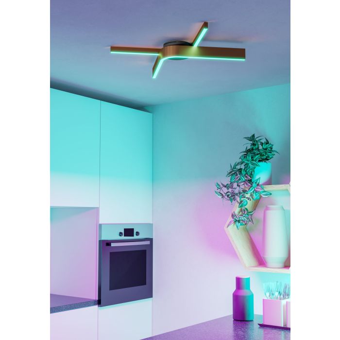 Cargue la imagen en el visor de la galería, Candeeiro de teto elegante com tecnologia smart FOLCINO-Z EGLO
