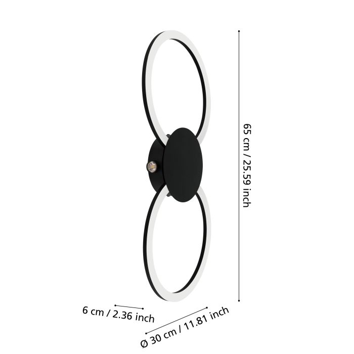 Load image into Gallery viewer, Candeeiro de teto LED moderno com anéis VENTICELLO 1 EGLO
