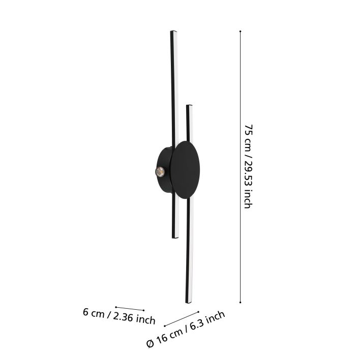 Load image into Gallery viewer, Candeeiro de teto LED com corpo metálico preto VENTICELLO EGLO
