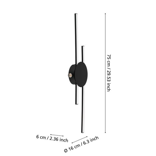 Candeeiro de teto LED com corpo metálico preto VENTICELLO EGLO