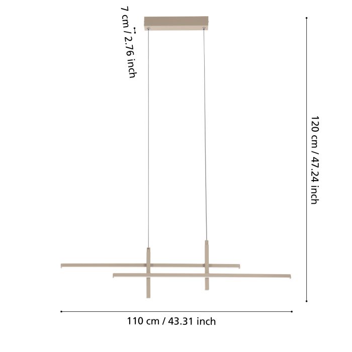 Carregue imagem no visualizador da galeriaCandeeiro de Teto Suspenso TREPILIANO LED Areia Design Moderno
