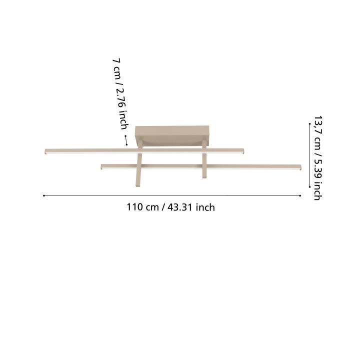 Load image into Gallery viewer, Candeeiro de teto LED elegante com linhas gráficas TREPILIANO EGLO
