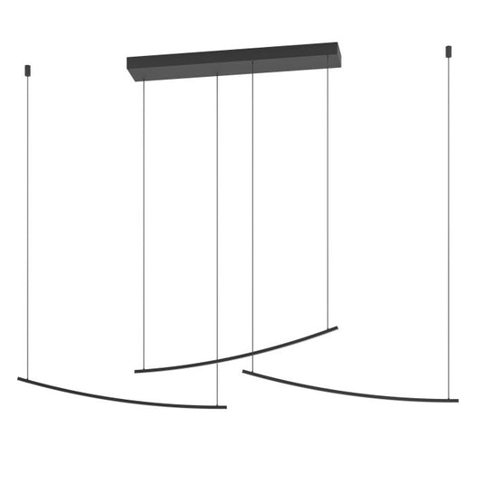Candeeiro de teto LED preto com altura ajustável VILLEGGI EGLO