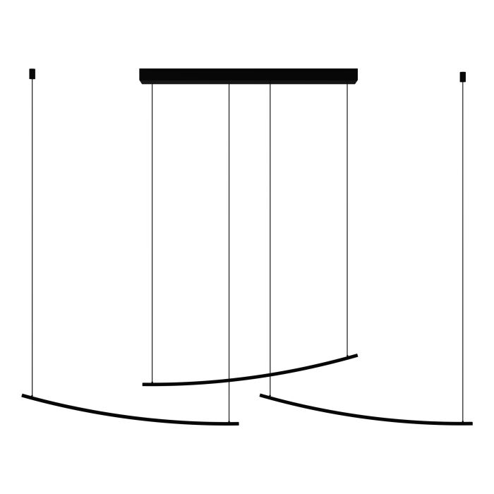 Load image into Gallery viewer, Candeeiro de teto LED preto com altura ajustável VILLEGGI EGLO
