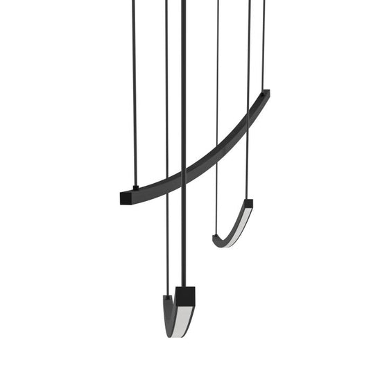 Candeeiro de teto LED preto com altura ajustável VILLEGGI EGLO