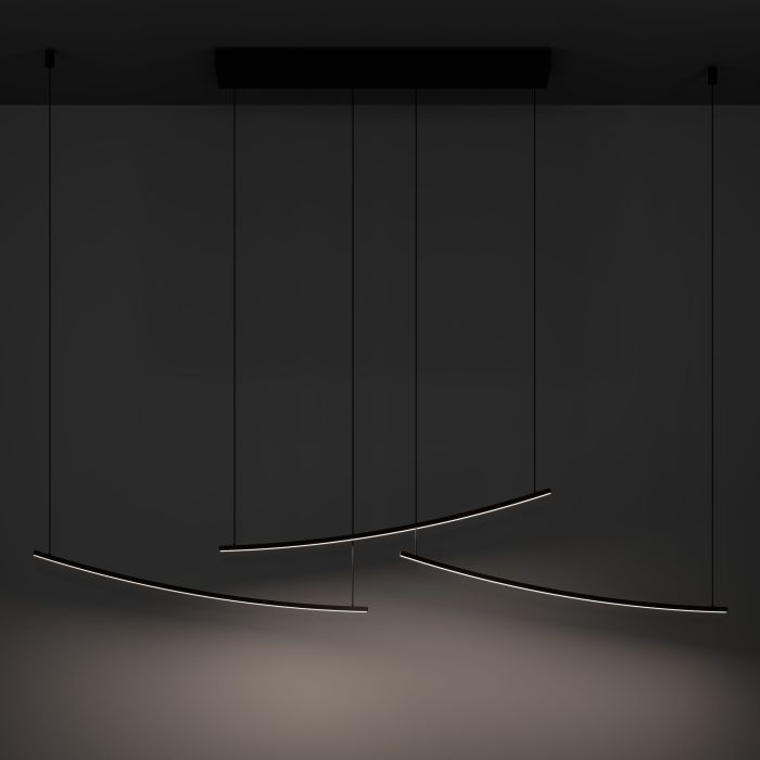 Load image into Gallery viewer, Candeeiro de teto LED preto com altura ajustável VILLEGGI EGLO
