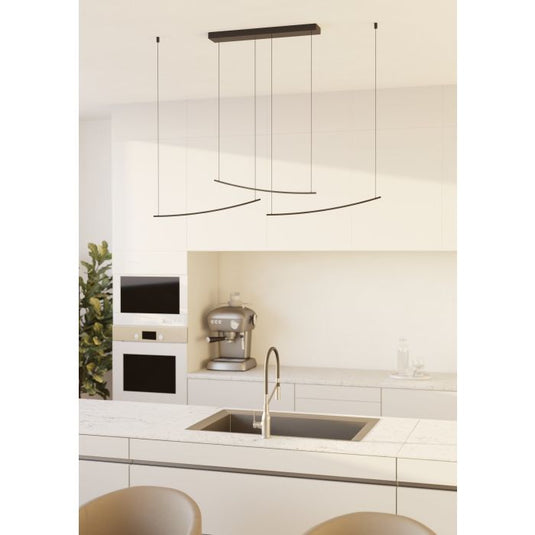 Candeeiro de teto LED preto com altura ajustável VILLEGGI EGLO