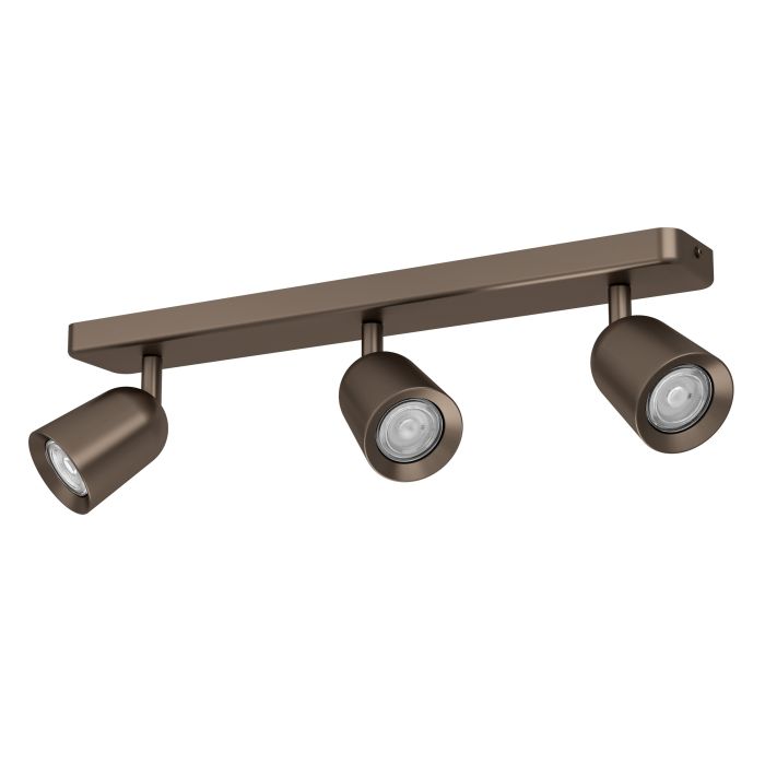 Load image into Gallery viewer, Foco de Teto com 3 Lâmpadas Ajustáveis Bronze Escuro CAMALDOLI EGLO
